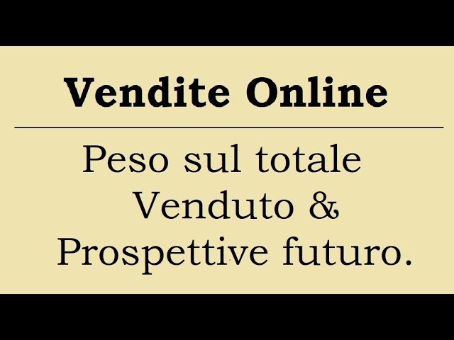 trend vendite online